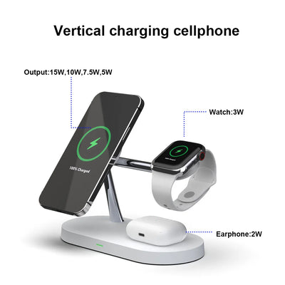 3 in 1 Wireless Charging Stand For iPhone, Apple Watch and Air Pods