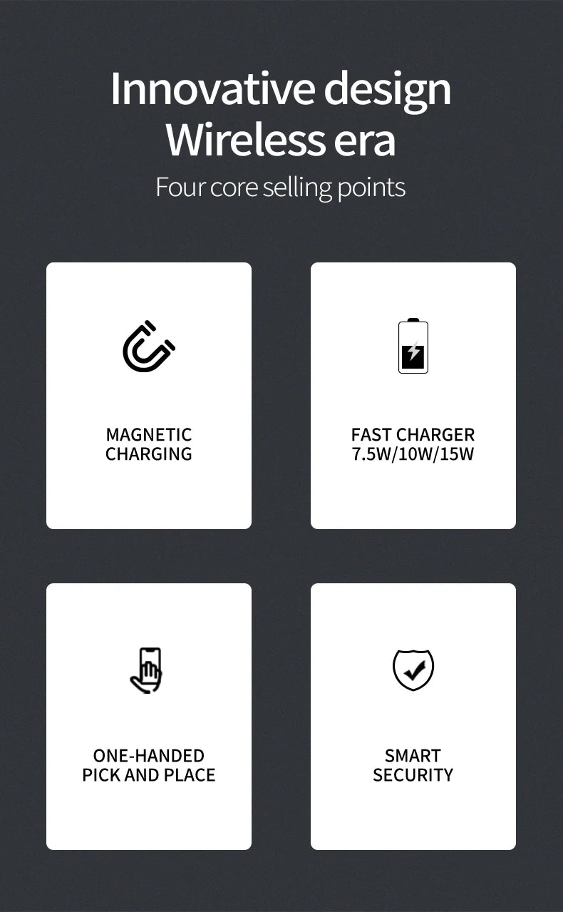 15W 3 in 1 Magnetic Wireless Charger For Apple - iPhone, Watch, and Airpods Pro Fast Charging Dock Station