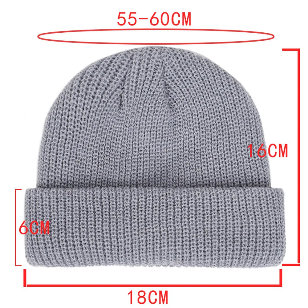 Casual Knit Beanie for Men, Women