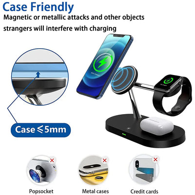 3 in 1 Wireless Charging Stand For iPhone, Apple Watch and Air Pods