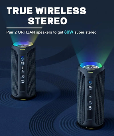 Ortizan 40W Portable Bluetooth Wireless Speaker w/ Enhanced Bass