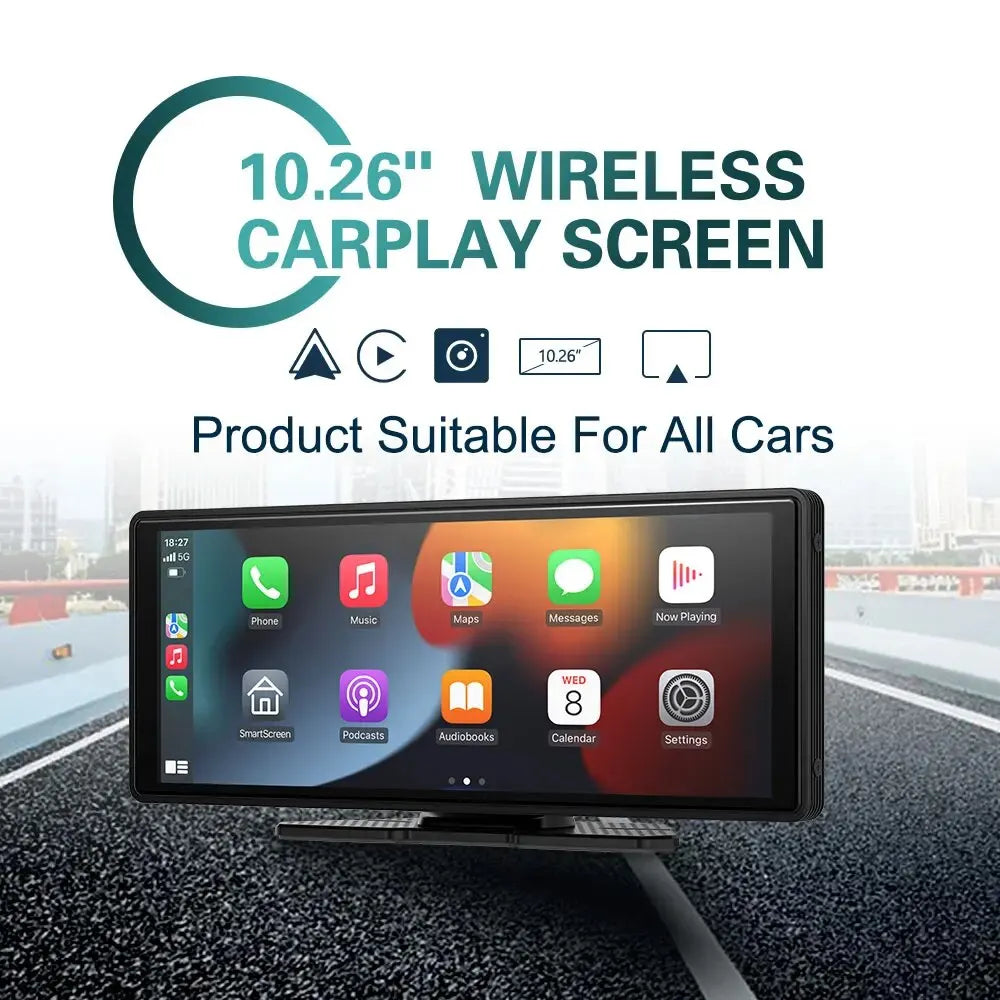 Universal 10.3 Inch Car Multimedia Android Audio & Carplay Wireless Video Player