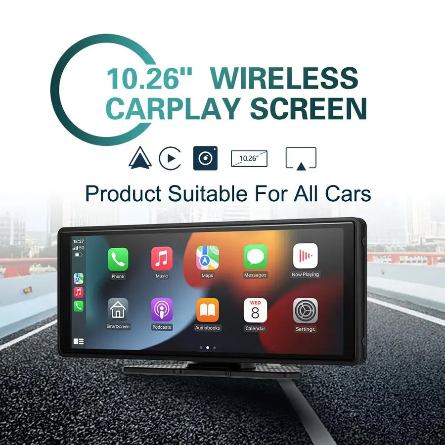 Universal 10.3 Inch Car Multimedia Android Audio & Carplay Wireless Video Player