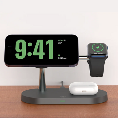 3 in 1 Wireless Charging Stand For iPhone, Apple Watch and Air Pods